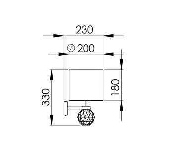 Peters Leuchten Abmessungen ATHENE 23