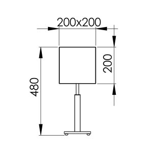 Peters Leuchten Abmessungen QUADRO H 48