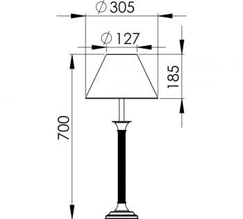 Peters Leuchten Abmessungen WINDSOR 70