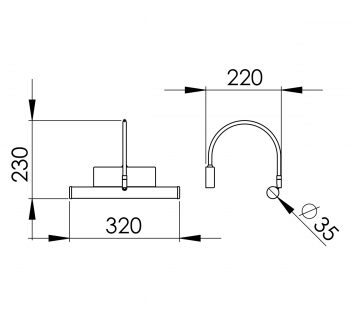 Peters Leuchten Abmessungen AXIS 101