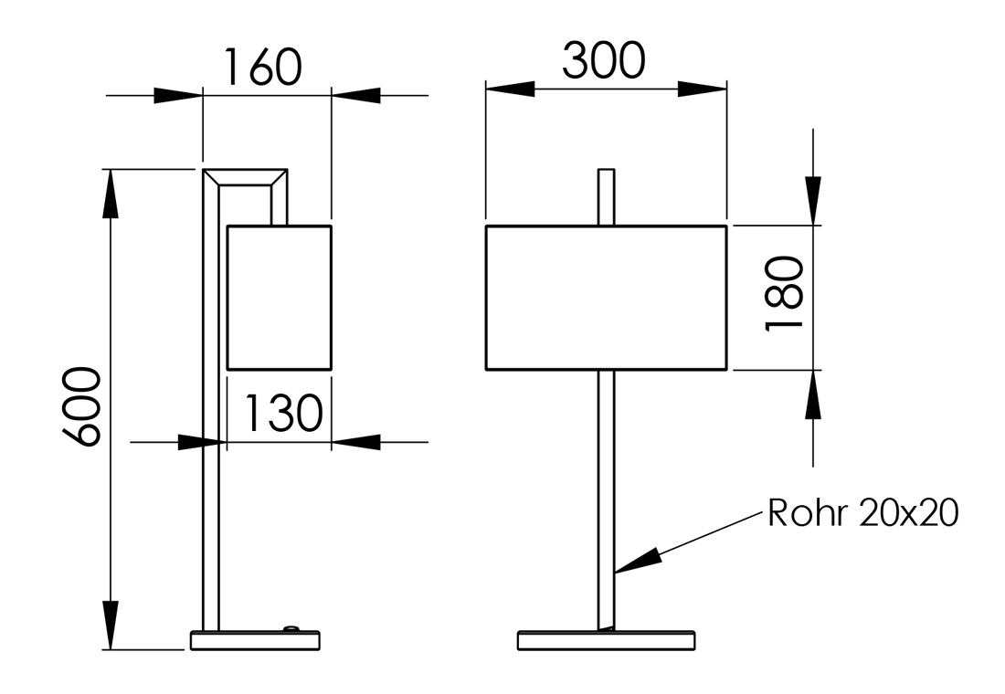 Peters Leuchten Abmessungen CALDA 60