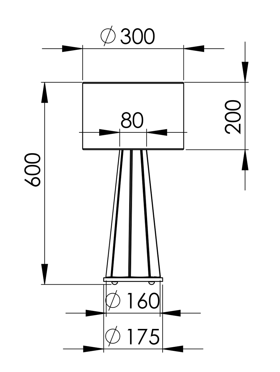 Peters Leuchten Abmessungen PHARUS 60