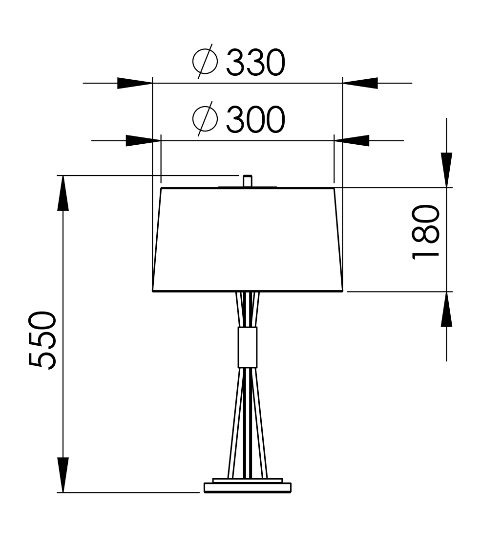 Abmessungen MID CENTURY 55