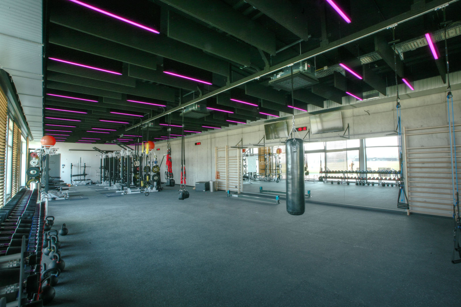 Beleuchtung Fitnessstudio Athletikgebäude St. Leon-Rot