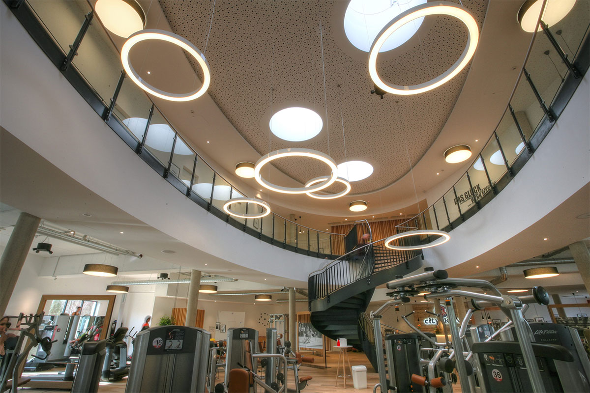 Referenz der Fitnessstudio Beleuchtung cityaktiv in Erlangen